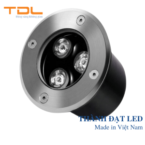 Đèn LED Âm Đất 3w SMD Tròn (TDLAD-3) 1 đèn âm đất sân vườn 3w