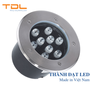 Đèn LED Âm Đất 9w SMD Tròn (TDLAD-9) 1 đèn âm đất sân vườn 9w