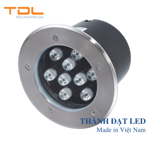 Đèn LED Âm Đất 9w SMD Tròn (TDLAD-9) 2 đèn âm đất sân vườn 9w