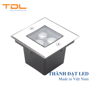 đèn led âm đất vuông 3w