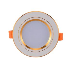 Đèn âm trần đế đúc viền vàng 7W - Thành Đạt Led